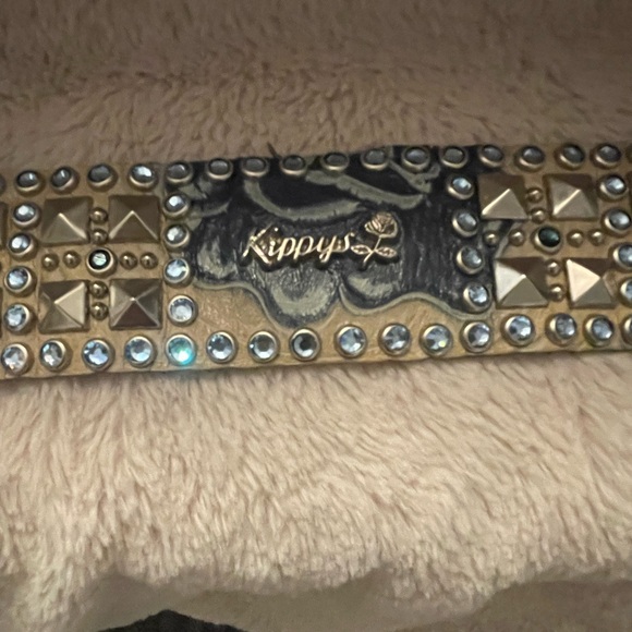 Kippys belt. Leather with Swarovski crystals. Beautiful blues very unique! - Picture 2 of 8